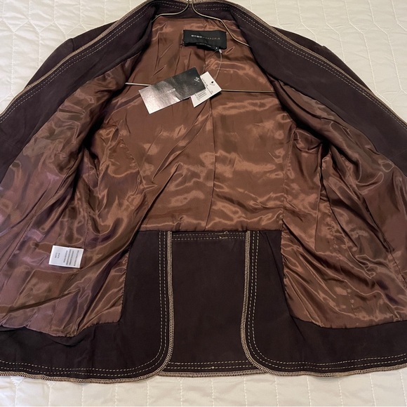 BCBGMAXAZRIA Brown Genuine Leather Jacket Small - Picture 5 of 9